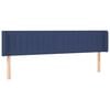 vidaXL Hoofdbord met randen 183x16x78/88 cm stof blauw