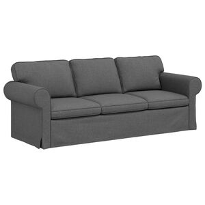 vidaXL Bank Donkergrijs 215 x 82 x 80 cm Stof