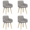 vidaXL Eettafelstoelen 4 st Boucl&eacute; Lichtgrijs 59 x 57 x 85 cm