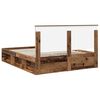 vidaXL Bedframe met hoofdeinde Oudhout 160 x 200 cm Massief grenenhout
