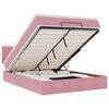vidaXL Ottoman bed met matras 140x190cm fluweel roze