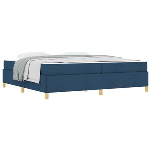 vidaXL Bedframe met matras Blauw 200 x 200 cm Stof