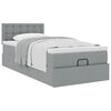 vidaXL Ottoman bed met matras 90x190cm stof lichtgrijs