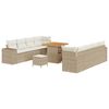 vidaXL Tuin Sofa Set Beige en Cr&egrave;me poly rattan