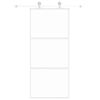 vidaXL Schuifdeur 90x205 cm gehard glas en aluminium wit