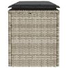 vidaXL Tuinbank met kussen 110x40x44 cm poly rattan lichtgrijs
