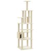 vidaXL Kattenkrabpaal met sisal krabpalen 183 cm cr&egrave;mekleurig