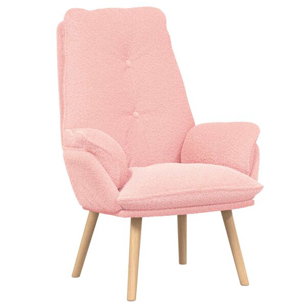 vidaXL Fauteuil Roze 69 x 74 x 93 cm Sherpa Stof