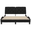vidaXL Bedframe zonder matras 120x200 cm stof zwart