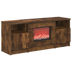 vidaXL Elektrische haard Gerookt eiken 98 x 28,5 x 40,5 cm