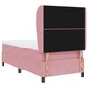 vidaXL Boxspringbed met matras met hoofdeinde Roze 190 x 90 cm Fluweel