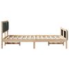 vidaXL Bedframe met hoofdeinde Donkergrijs 120 x 190 cm Stof