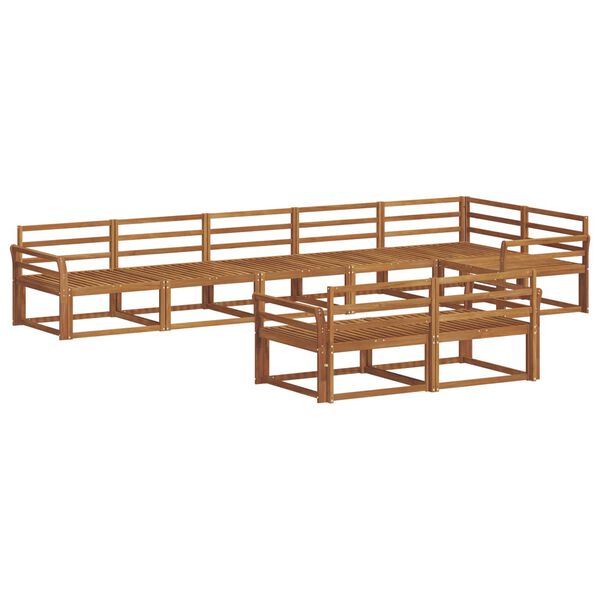 vidaXL Buiten bankenset 8 pcs Naturel Massief Acaciahout