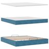 vidaXL Ottoman bed met matras 200x200 cm fluweel donkerblauw