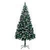vidaXL Kunstkerstboom met dennenappels en witte sneeuw 240 cm