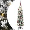 vidaXL Kunstkerstboom Groen 150 cm PVC en Staal en Kunststof