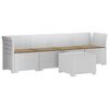 vidaXL 4-Persoons Tuin Sofa met Kussens Rieten Look PP Wit