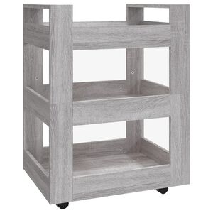 vidaXL Keukentrolley 60x45x80cm bewerkt hout grijs sonoma eikenkleurig