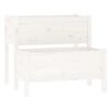 vidaXL Plantenbak 84,5x84x75 cm massief grenenhout wit