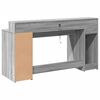 vidaXL Bureau met LED-verlichting 160x55x91 cm hout grijs sonoma eiken