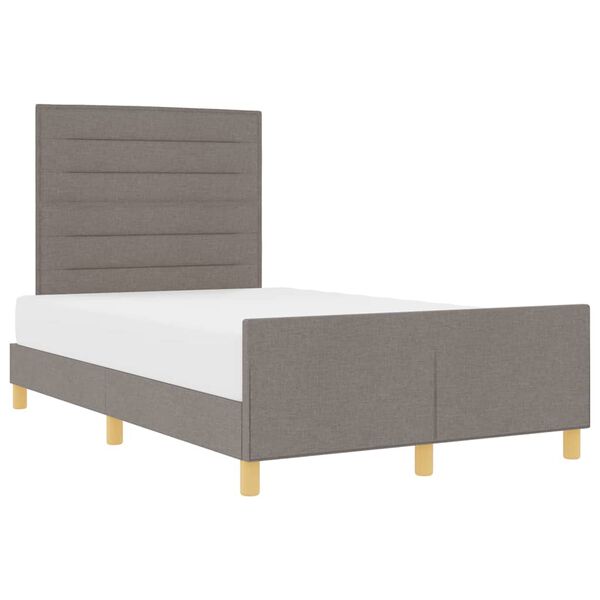 vidaXL Bedframe met hoofdeinde Taupe 120 x 200 cm Stof