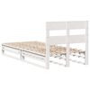 vidaXL Bedframe zonder matras massief grenenhout wit 75x190 cm