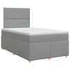 vidaXL Boxspringbed met matras Lichtgrijs 120 x 190 cm Stof