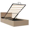 vidaXL Bedframe met opslag en LED kunstleer cappuccino 90x200 cm