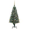 vidaXL Kunstkerstboom met LED en kerstballen en dennenappels 180 cm