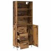 vidaXL Hoge kast met lade 2 pcs Oudhout Bewerkt hout