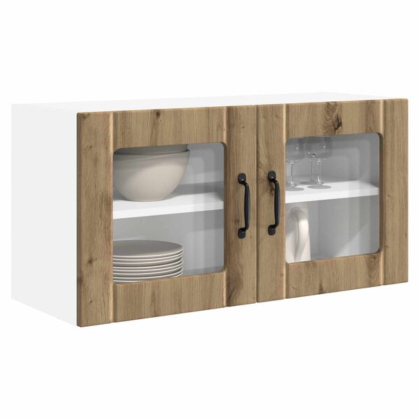 vidaXL Keukenkast met plank Artisan Eiken 80 x 31 x 40 cm Bewerkt hout