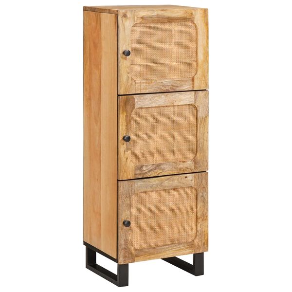 vidaXL Hoge kast met opslag Bruin 90 x 33 x 75 cm Massief Mango Hout