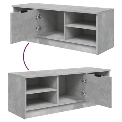 vidaXL Tv-meubel 102x35,5x36,5 cm bewerkt hout betongrijs