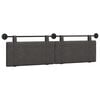 vidaXL Hangend hoofdbord Zwart Antiek PU