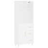 vidaXL Hoge kast 69,5x34x180 cm bewerkt hout wit