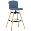 vidaXL Eetkamerstoelen 2 st draaibaar stof blauw
