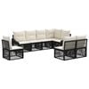 vidaXL Tuinbankenset 8 st Zwart poly rattan