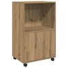 vidaXL Rolkast 55x40x91 cm bewerkt hout artisanaal eikenkleurig