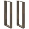 vidaXL Bartafelpoten 2 st U-vormig 40x(90-91) cm staal naturel
