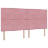 vidaXL Boxspringbed met matras met hoofdeinde Roze 200 x 200 cm Stof