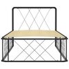vidaXL Bedframe metaal zwart 90x200 cm