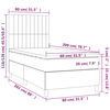 vidaXL Boxspring met matras en LED stof zwart 80x200 cm