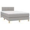 vidaXL Boxspring met matras stof lichtgrijs 120x190 cm