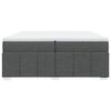 vidaXL Boxspring met matras stof donkergrijs 200x200 cm