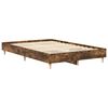 vidaXL Bedframe zonder matras 140x190 cm spaanplaat gerookt eiken