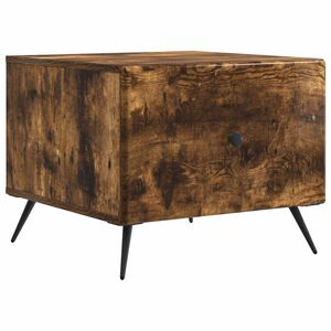 vidaXL Salontafel Gerookt eiken 49 x 50 x 40 cm Bewerkt hout