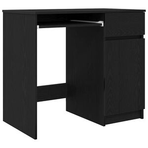 vidaXL Bureau 86x49x76 cm spaanplaat zwart eikenkleurig