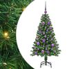 vidaXL Kunstkerstboom Groen 120 cm PVC en Staal en Kunststof