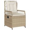 vidaXL 9-delige Tuinset met kussens poly rattan beige