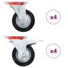 vidaXL 8 st Zwenkwielen 100 mm